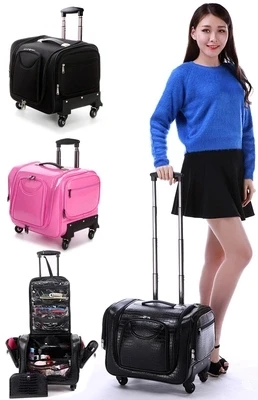 Крокодил сумки на колёсиках Spinner Для женщин косметичка Multi-function тележка Carry On дорожные чемоданы колесо кабина дорожная сумка