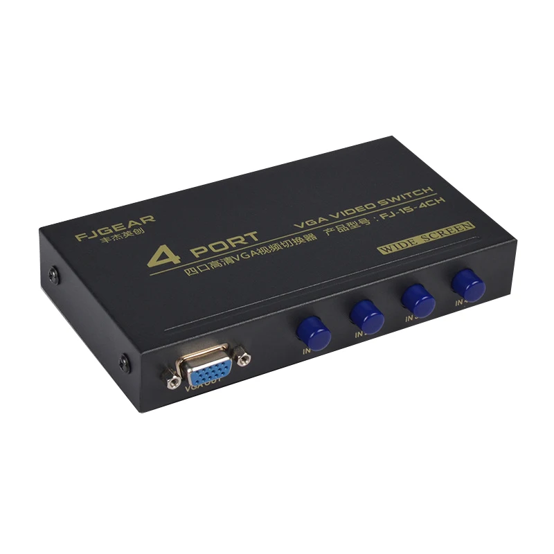 4 порта vga переключатель коробка VGA видео для ПК ноутбук Настольный монитор