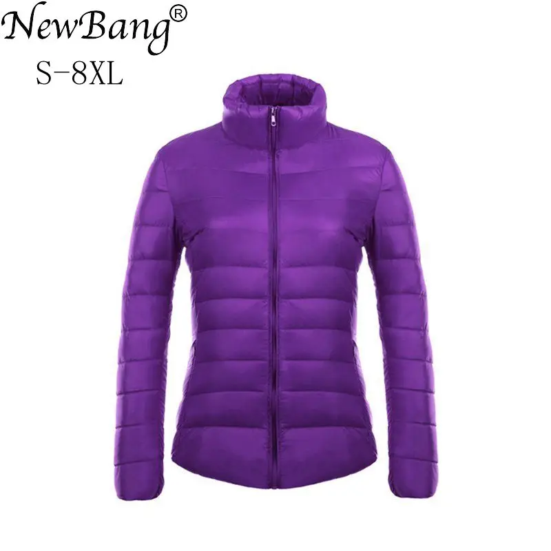 NewBang брендовая Ультралегкая пуховая куртка 6XL 7XL 8XL женское портативное легкое