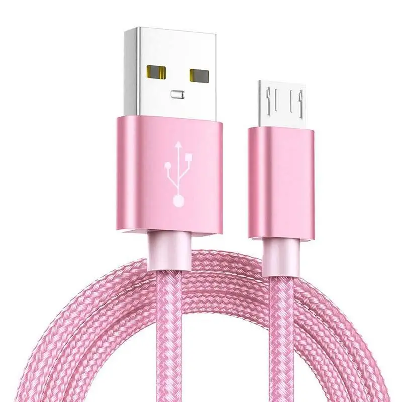 Rose Gold Micro usb кабель для зарядки данных для huawei P8 mate 7 8 Honor 6 7 7C 7X 8X samsung S6 S7 Note Edge LG G3 G4 V10 Android телефонный кабель - Цвет: Rose Gold