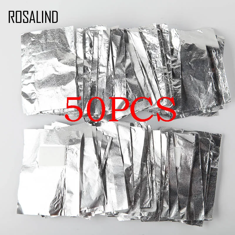 Removal Wraps ROSALIND алюминиевое удаление ногтей Обертывания 50 шт./лот без ворса салфетки Гель-лак для полировки хлопковые салфетки для удаления ногтей маникюрные инструменты - Цвет: Removal Wraps