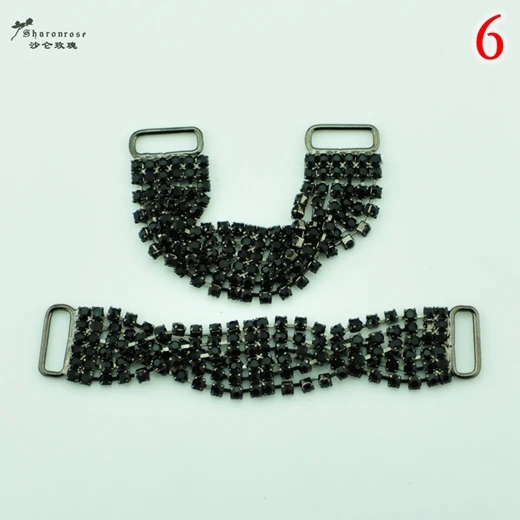 6 Black Gun Color 1 шт. кулоны со стразами/Пряжка латунная цепь для плавания/невесты/платье/меховые пальто одежда украшения для бикини - Цвет: 6 Black Gun Color