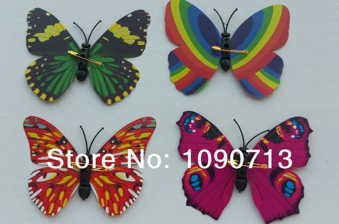 Оптовая продажа 100 х искусственные контактный зажим декор в виде бабочек одежда