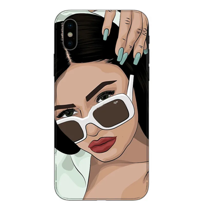 TPU Kylie jenner kimoji Ким Кардашьян kanye west norte Macio TPU Tampa da Caixa Do Telefone Coque для iPhone 7 Alem de 6 6 s XS XR - Цвет: TPU