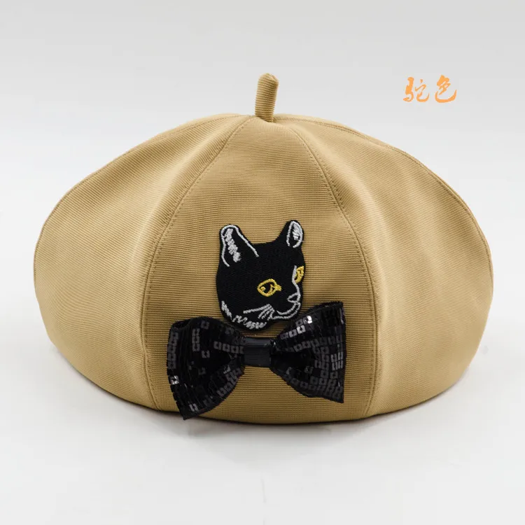 Новинка 2016 женские брендовые Зимние береты Шапки элегантный берет с вышитым