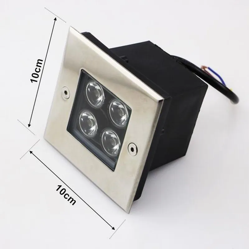 Бесплатная доставка 4*2 Вт квадратные светодиодные Подземные Светильники LED