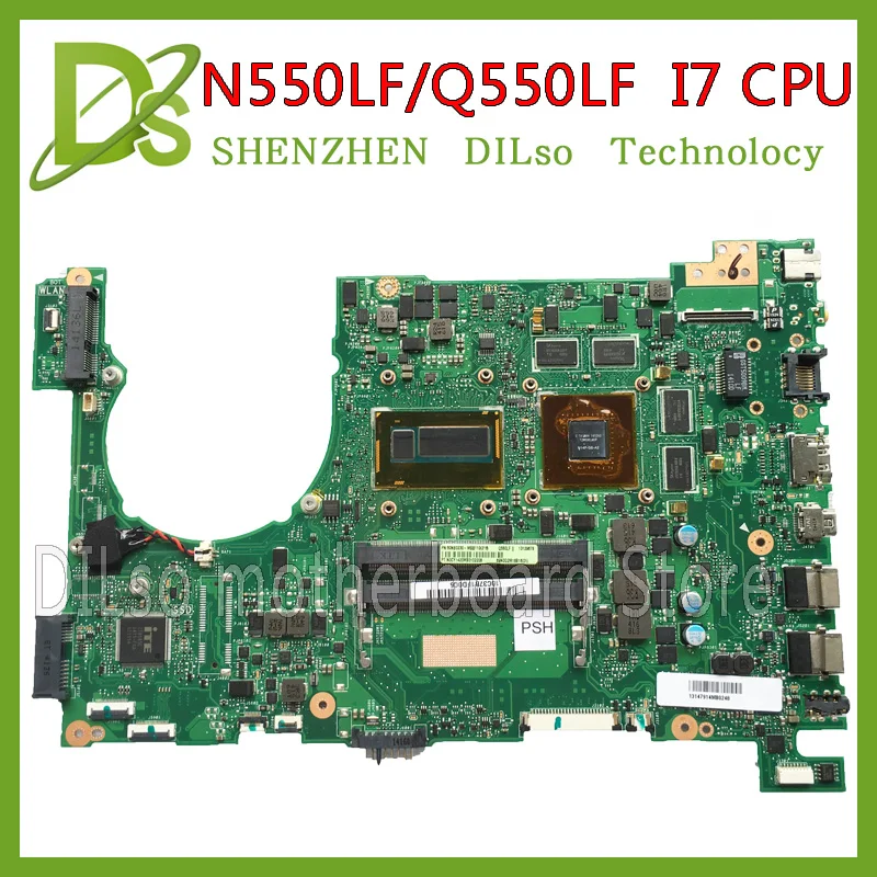 KEFU N550LF материнская плата для ASUS Q550LF ноутбука rev2.1 i7 4500 CPU N15P GS A2 тестовая