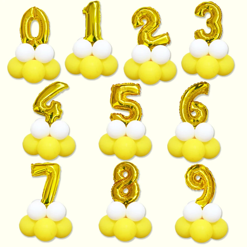 13 шт./компл. 16 дюймовые воздушные шары из фольги в виде цифр украшение на день