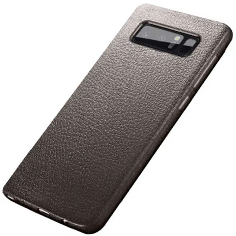 Коричневый Note8 чехол для samsung Note 8 чехол s кожаный узор Роскошный тонкий мягкий силиконовый чехол задняя крышка для samsung Galaxy Note 8 чехол - Цвет: Коричневый
