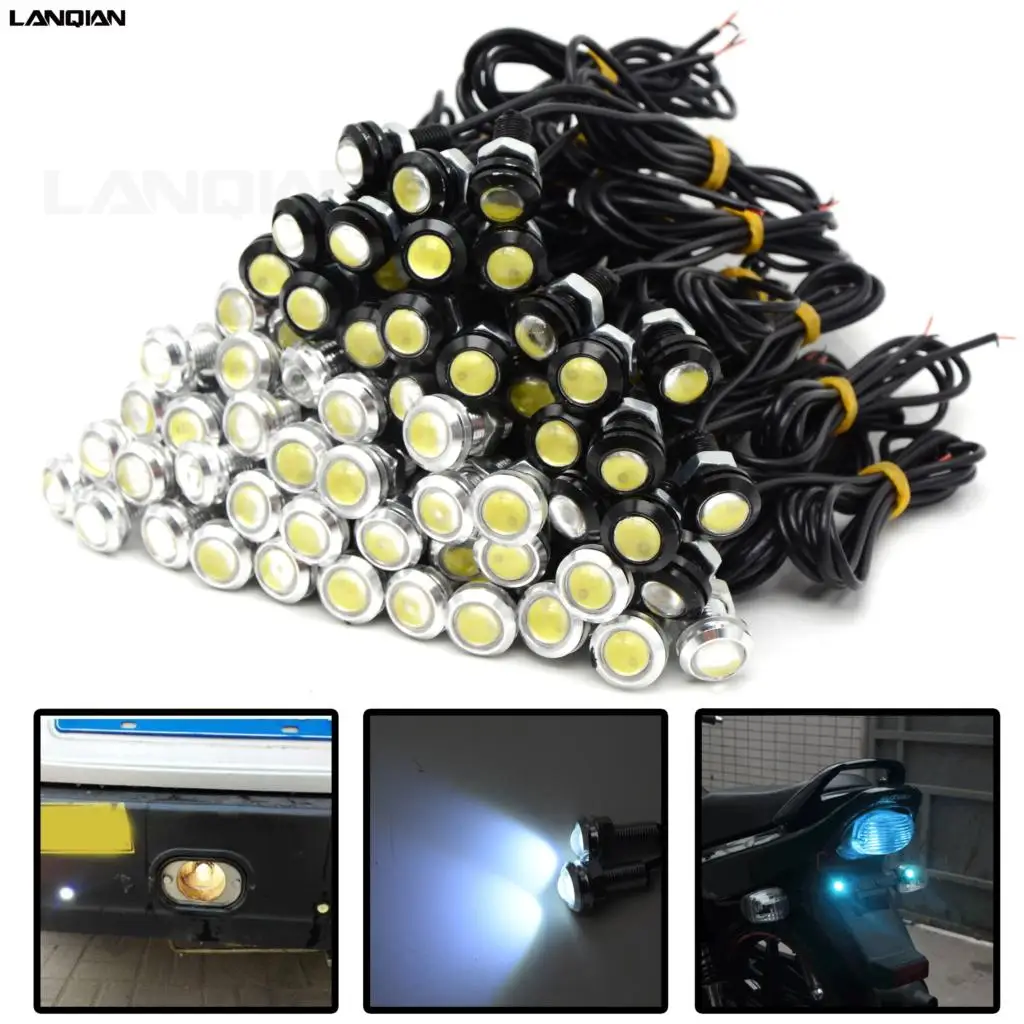 1 пара 9 Вт 18 мм LED Eagle Eye Автомобильная мотоциклетная противотуманная фара DRL