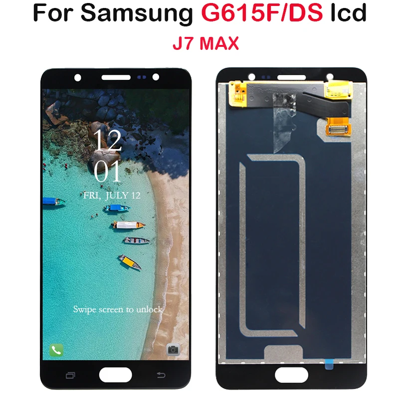 ЖК-дисплей для samsung galaxy G615 G615F/DS J7 MAX ЖК-дисплей с сенсорным экраном дигитайзер сборка для 5,7 ''samsung G615 lcd