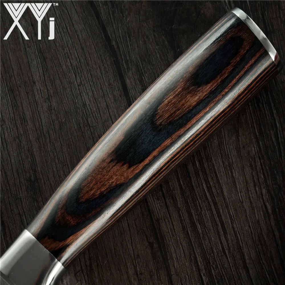 XYj шеф-повар 8 ''кухонный нож из нержавеющей стали с цветной деревянной ручкой