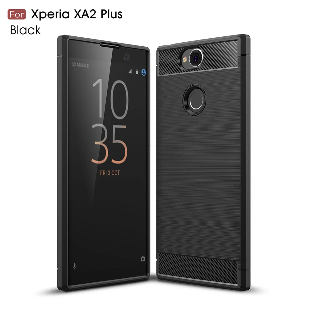 Чехол для Sony Xperia XA2 Plus мягкий силиконовый резиновый чехол телефона двойной