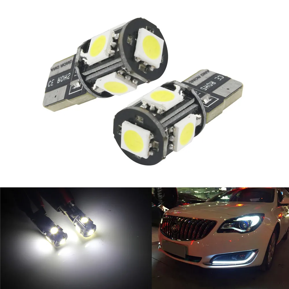 10 шт. Автомобильные светодиодные лампы CANBUS 501 T10 194 W5W 5 SMD|Сигнальная лампа| |