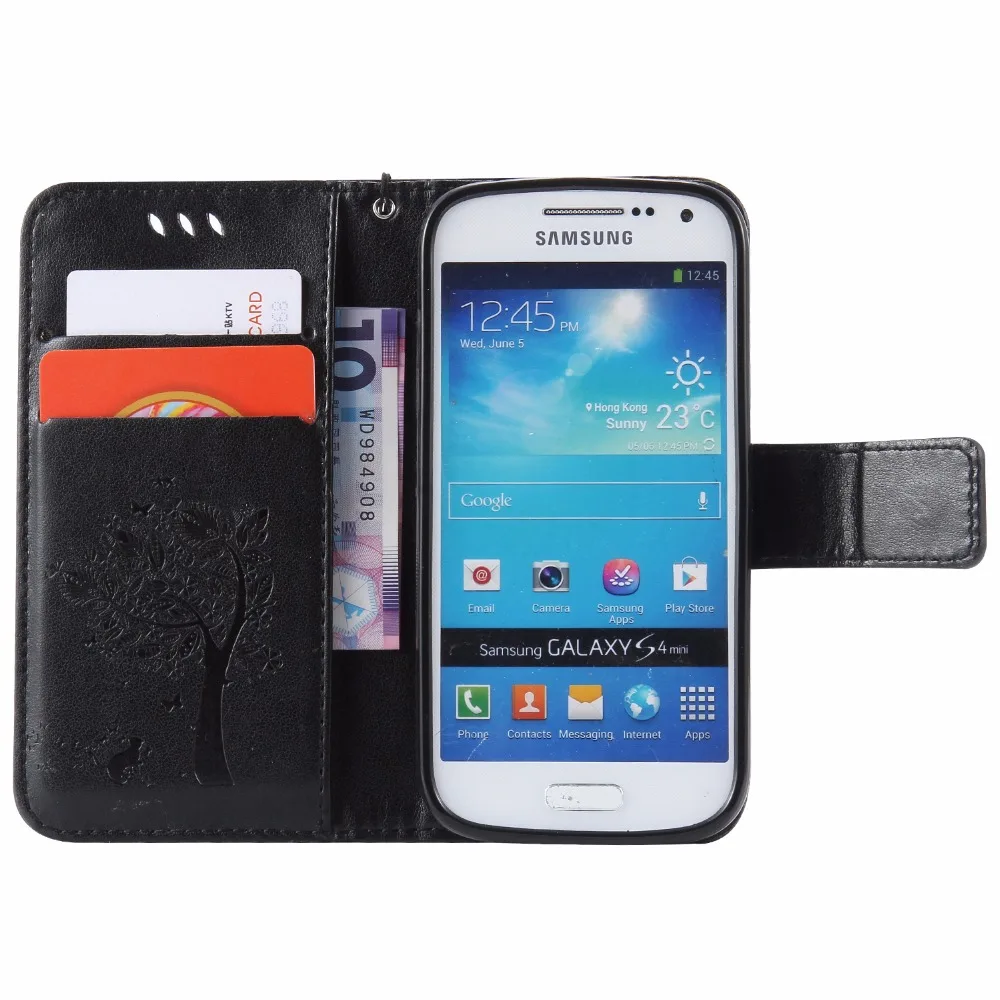 ARYIKUM флип чехол из искусственной кожи для Samsung Galaxy S4 Mini Duos I9190 I9192 I9195 GT i9190 i9192 с