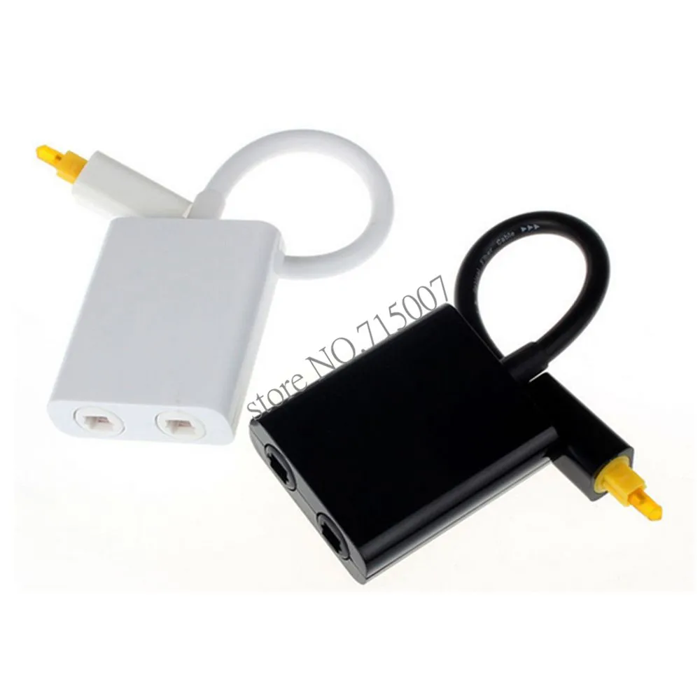 Черный и белый двойной порт Toslink Цифровой оптический один разделяется на два