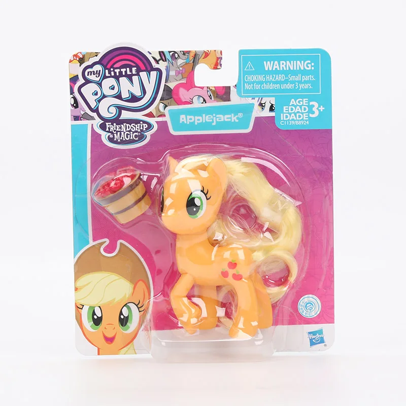 brown Игрушки My Little Pony friendly is Magic Rarity Эпплджек Флаттершай болельщик ПВХ Фигурки Коллекционная модель куклы - Цвет: brown
