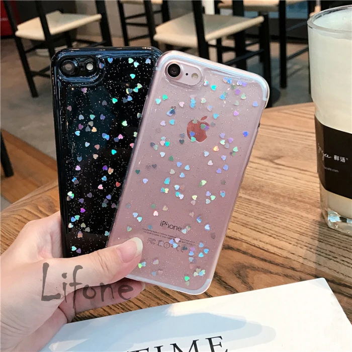Роскошный мягкий блестящий чехол для iPhone X XR XS Max 7 8 Plus Блестящий силиконовый с