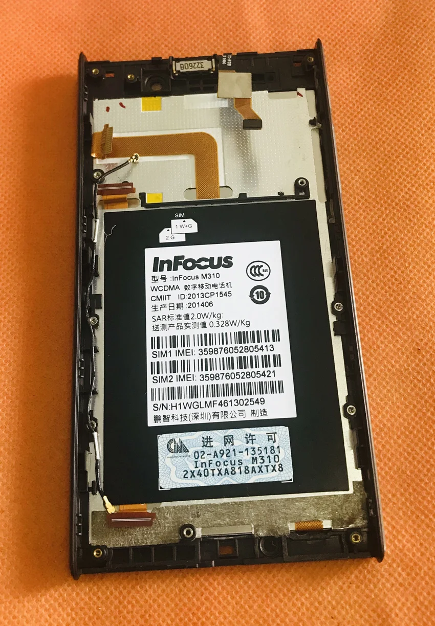 Б/у Оригинальный ЖК-экран + сенсорный экран рамка для InFocus M310 Бесплатная доставка |