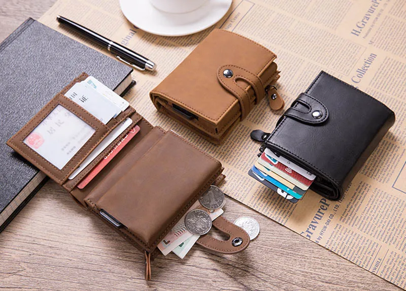 Weduoduo стиль держатель для кредитных карт для мужчин и женщин Анти RFID визитница многофункциональный бумажник для карт большой емкости