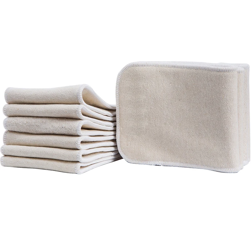 10 шт. конопляные хлопковые Вставки Многоразовые Один размер подходят для всех