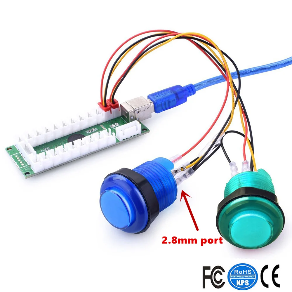 Аркада DIY Kit запчасти USB контроллер для ПК 8 способов управления палкой +