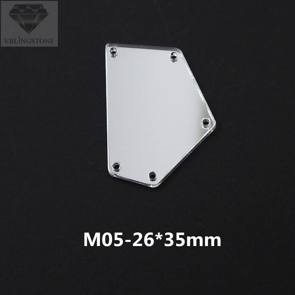 M05 20-50 шт. Необычные прозрачные зеркальные Пришивные Акриловые Блестящие стразы 30 форм с плоской задней частью пришивные камни для платьев, аксессуары для одежды - Цвет: M05
