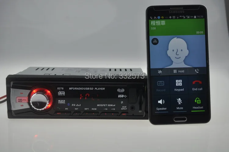 12 В автомобильный стерео fm-радио MP3 аудио плеер Bluetooth функция телефон с USB SD MMC автомобиль электронный в тире 1 DIN размер bluetooth