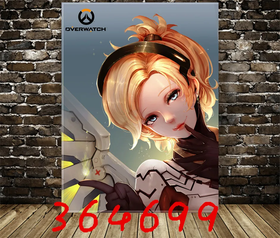 364699 Постер на холсте с изображением игры Overwatch, картина в рамке, живопись для гостиной, кабинета, спальни, украшения для дома, товары для настенного искусства, Картина на холсте - Цвет: 364699