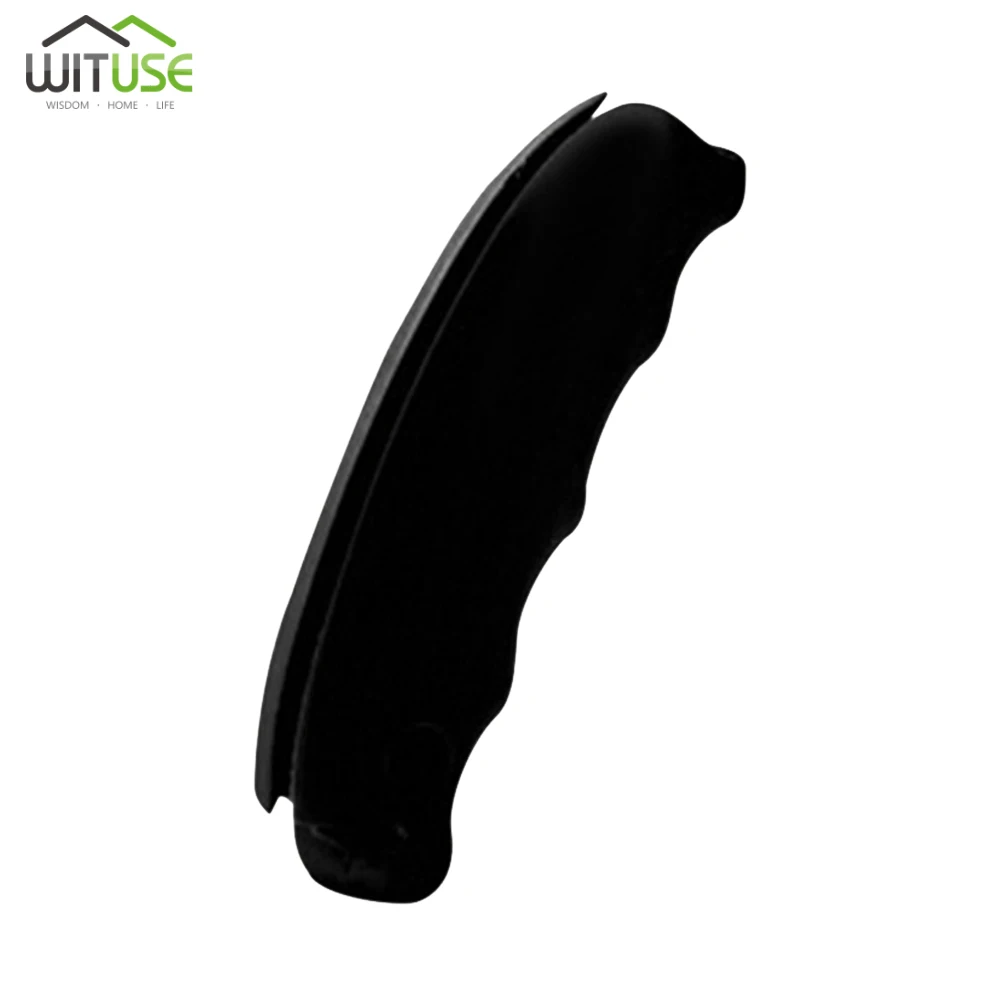 Black Silicone Portable Vegetable Device Labor Saving Shopping Bag Carry Holder with keyhole Handle Comfortable Grip Protect Hand Tool - Цвет: Black