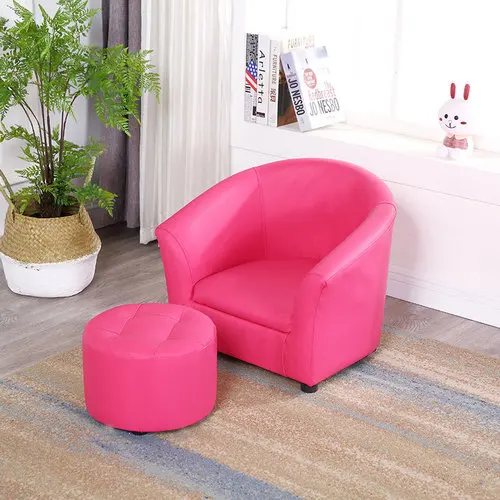 Rose red Sofa stool Детский диван детский мини-ленивый диван стул одиночный прекрасный стул для девочки, детский диван для детского сада - Цвет: Rose red Sofa stool