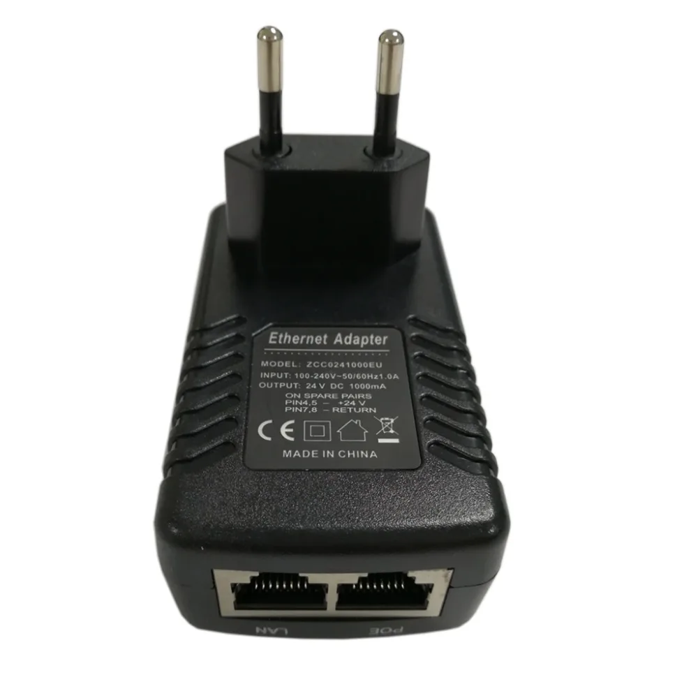 POE инжектор Ethernet Power PoE адаптер 24 В pin4/5(+) 7/8( ) для продуктов Mikrotik Ubiquiti В|Аксессуары