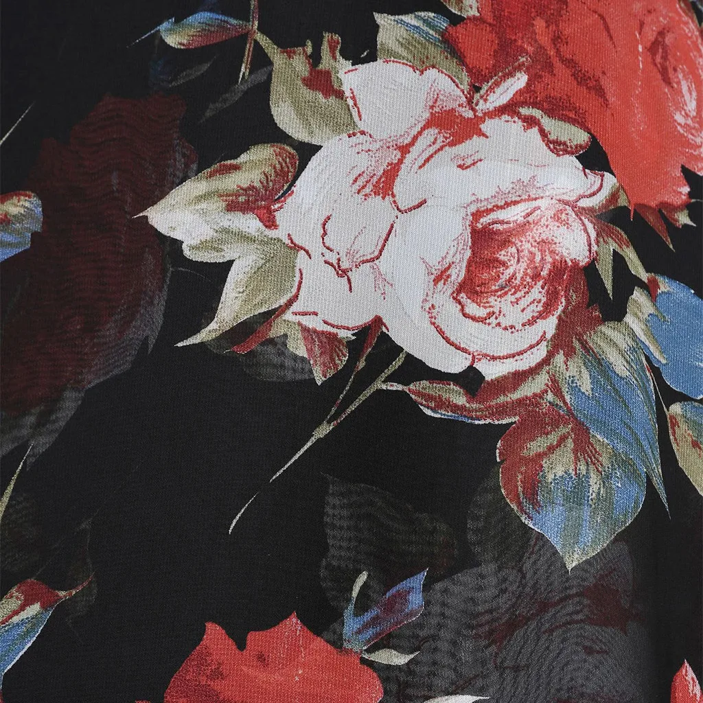 Сексуальное женское платье винтажное Цветочное без рукавов с пуговицами Женские