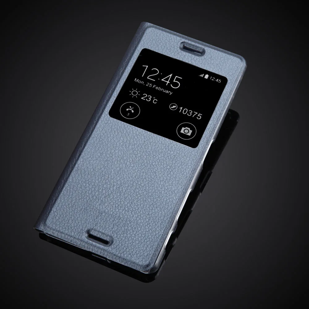 Роскошный тонкий чехол для sony Xperia X F5122 F5121 X Двойной откидной Чехол из искусственной кожи для телефона Обложка протектор для sony Xperia X - Цвет: Dark Blue