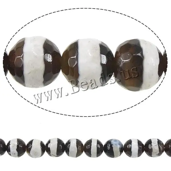 Free shipping!!!Natural Tibetan Agate Dzi Beads 2013 new fashion girl Round faceted &amp textured 8mm Hole:Approx 1.5mm | Украшения и