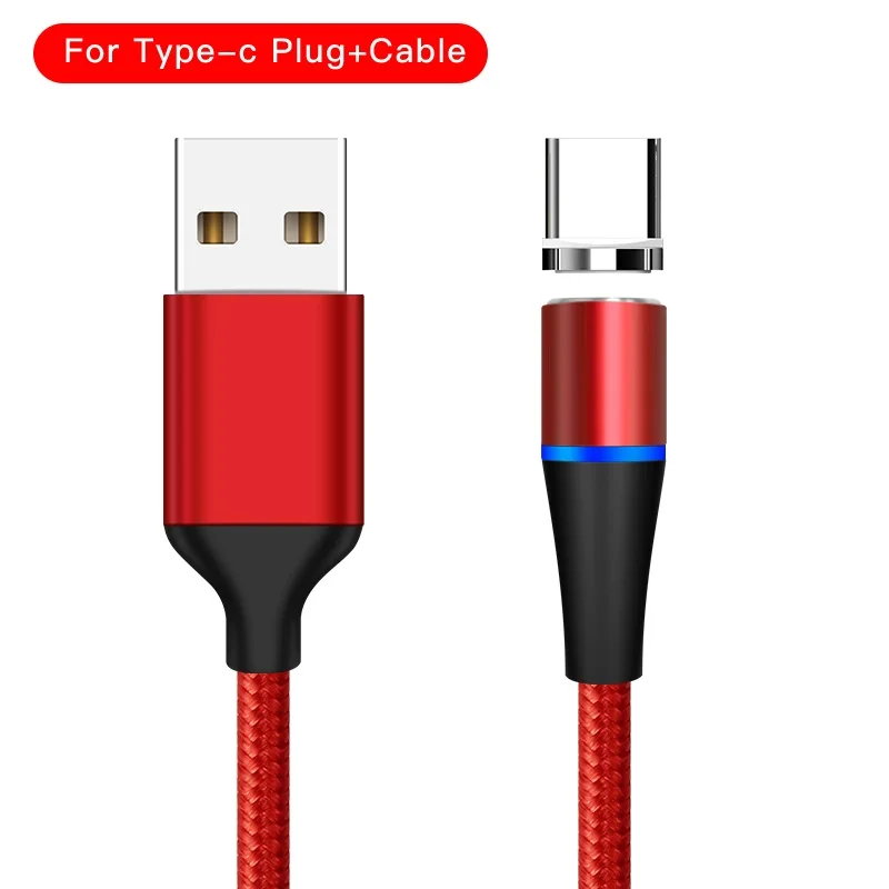 Магнитный кабель для передачи данных типа C, супер зарядный кабель USB C для huawei P20 P10 lite P30 Pro 5A type-C, магнитный шнур для быстрой зарядки - Цвет: Red For Type C