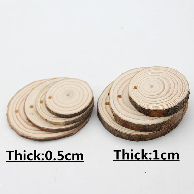Необработанные строительные круглые деревянные ломтики 1 шт. 4 13 мм круги ремесла