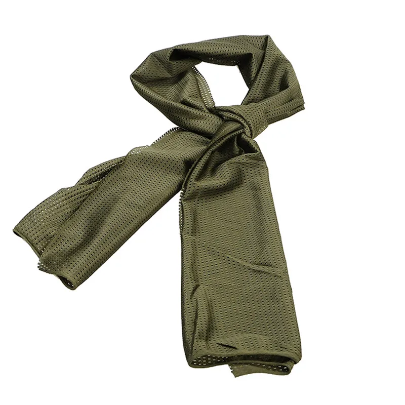 Olive Drab Тактический охотничий Камуфляжный шарф сетка военный армейский шарф Мужская Стрельба, страйкбол штора шарфы Балаклава скрывает половину лица маска армия охота для охоты - Цвет: Olive Drab