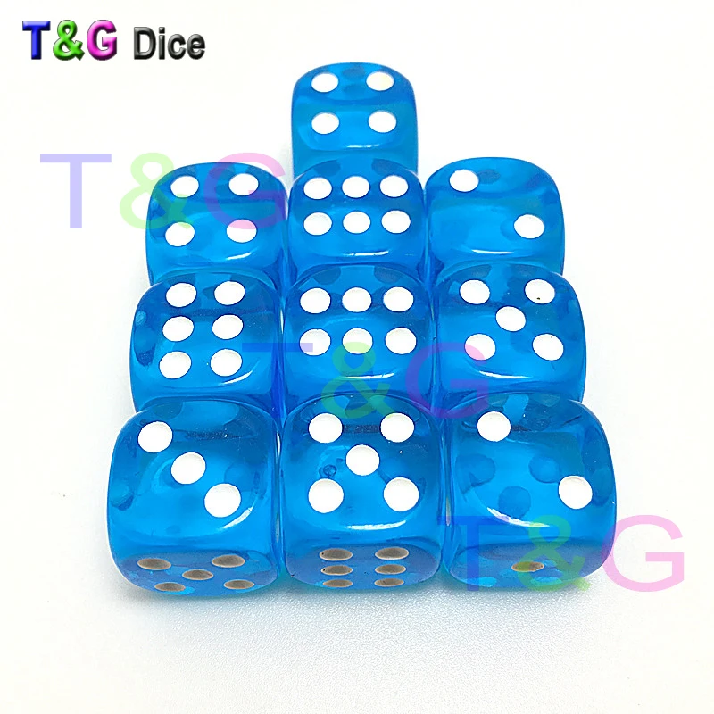 Красочные 14 мм 10 шт./компл. Акриловые Игральные Кости d6 6-сторонние игральные