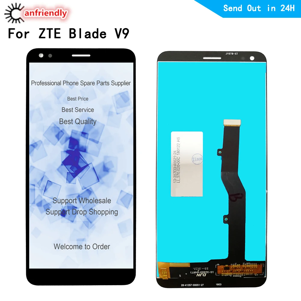 Pantalla LCD de 5,7 "para ZTE Blade V9 V0900, montaje de digitalizador de repuesto con pantalla t&aacute;ctil, reparaci&oacute;n de tel&eacute;fono-0