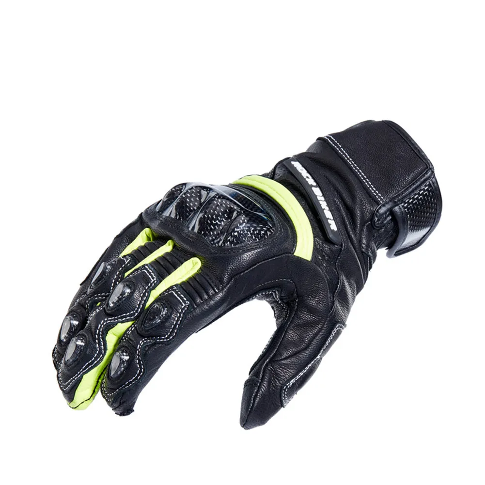 Рок Байкер Нескользящие мотоциклетные кожаные перчатки с сенсорным экраном из