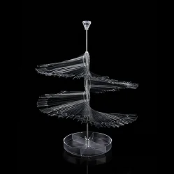 120 палочек для дизайна ногтей прозрачная большая витрина спиральные накладные