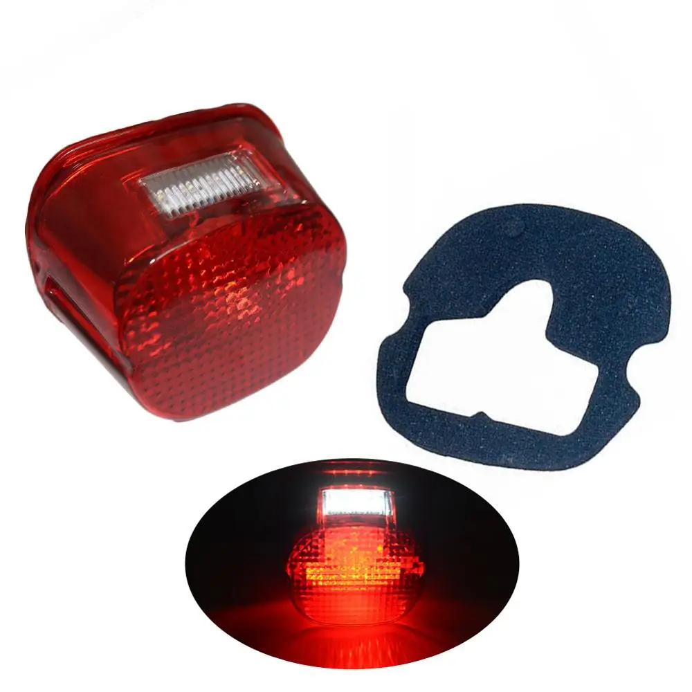 Red Мотоцикл Красный объектив хвост светодио дный светодиодные стоп для Harley XL FXST FLSTF FLSTSB FLHTC FLHTCU - Цвет: Red