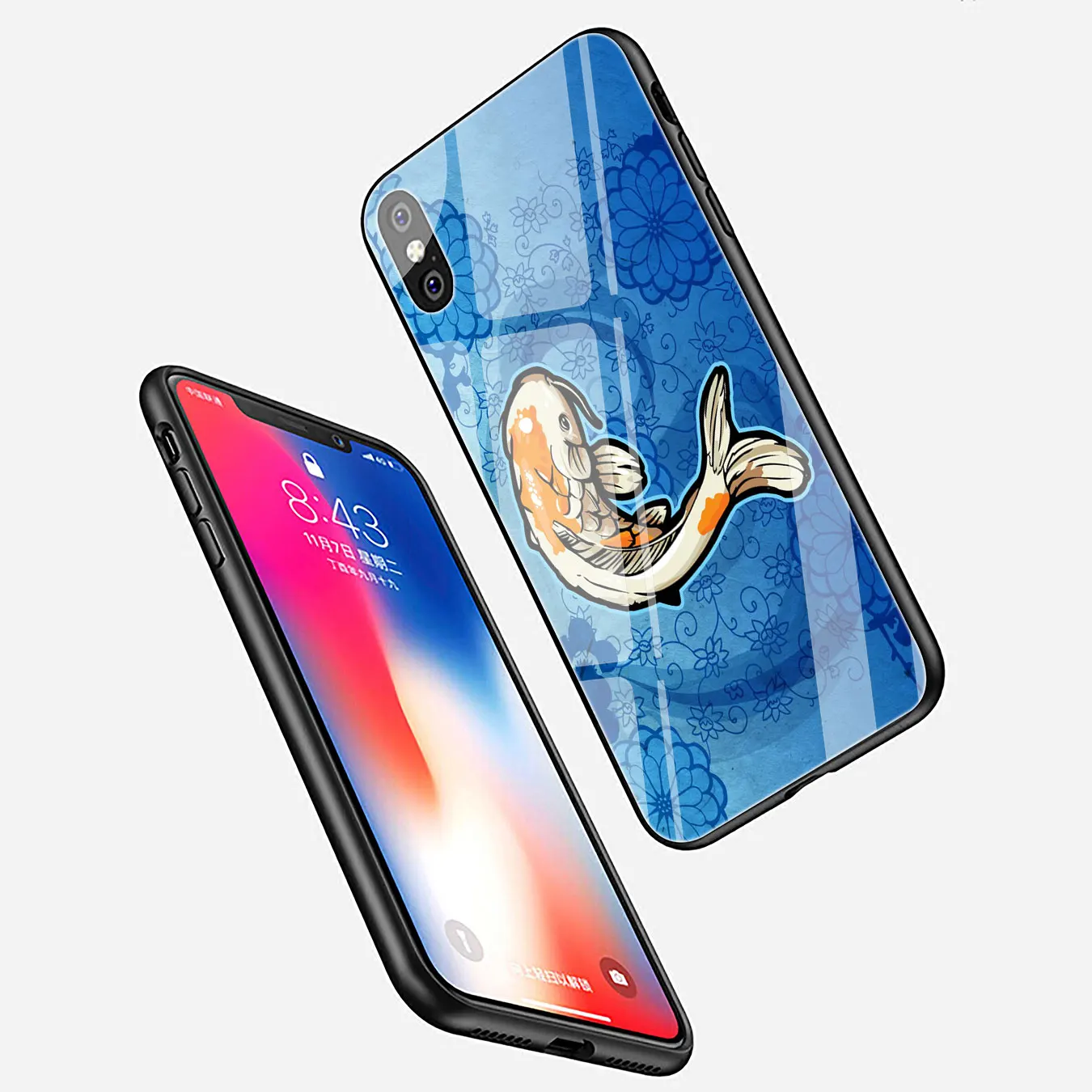 Чехол из закаленного стекла для телефона Lavaza с рыбками океана Медузой Apple iPhone XR X XS