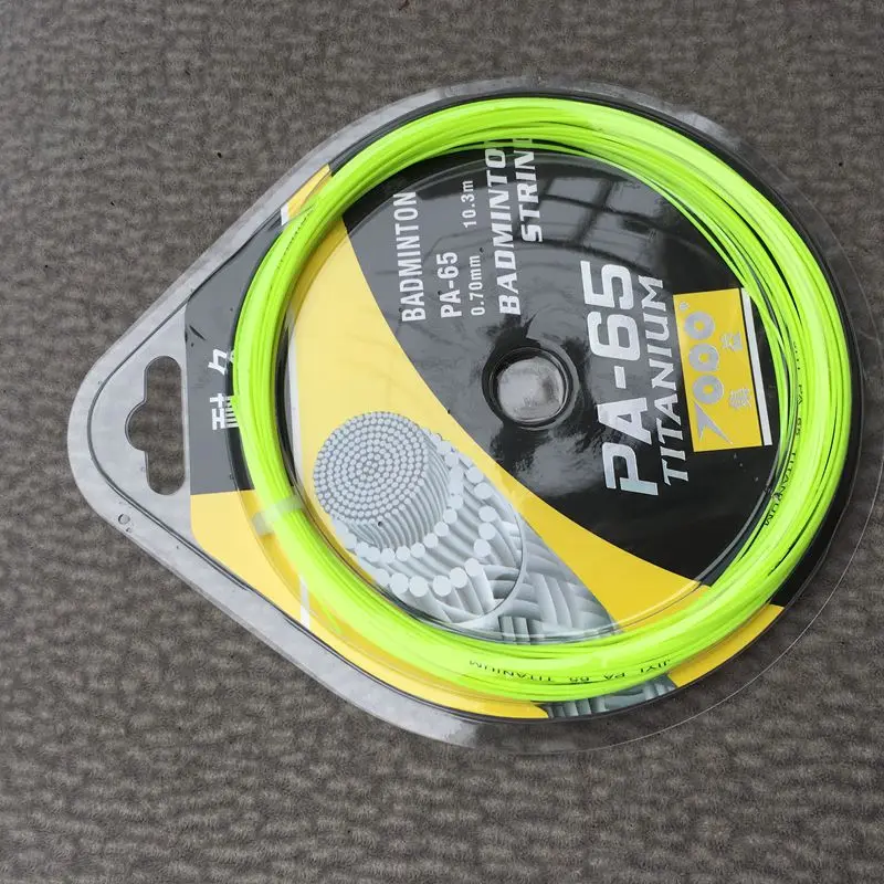 light green 1 шт. 30 фунтов TOPO PA-65 титана 0,70 мм бадминтон струна 10 м прочность Бадминтон Ракетки струны - Цвет: light green