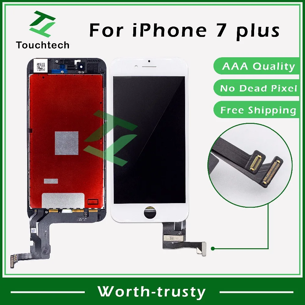 20 шт./лот AAA ++++ 5 дюймов для iPhone 7 Plus ЖК дисплей стеклянная сборка с сенсорным