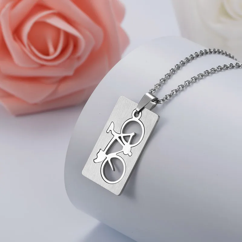 ZFVB Спортивное Велосипедное ожерелье для женщин и мужчин из нержавеющей стали