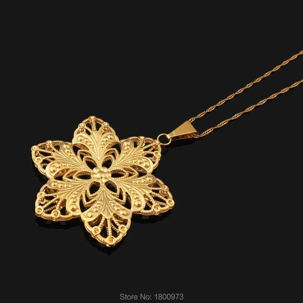 Арабская подвеска золотого цвета и ожерелья ювелирные изделия романтичные цветы