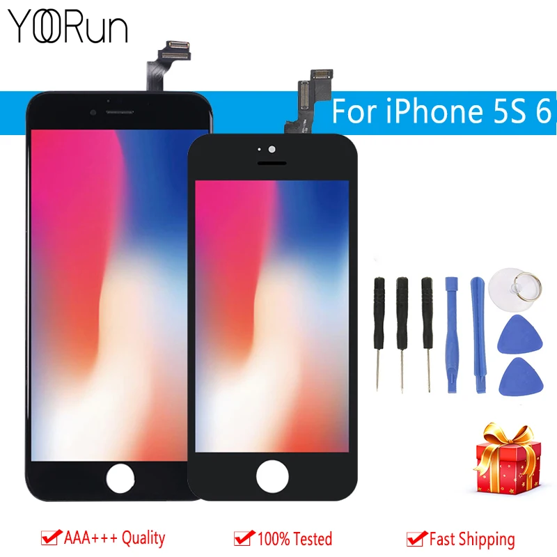 Белый и черный для iPhone 6 Plus ЖК дисплей сенсорный экран дигитайзер AAA качество