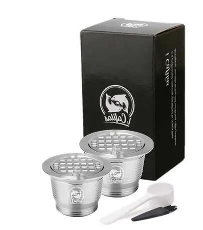 2pcs capsule B Капсулы из нержавеющей стали с квадратным отверстием Nespresso многоразовые капсулы - Цвет: 2pcs capsule B
